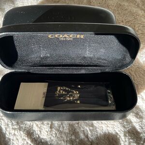 Coach Black and Gold Eyeglass Case